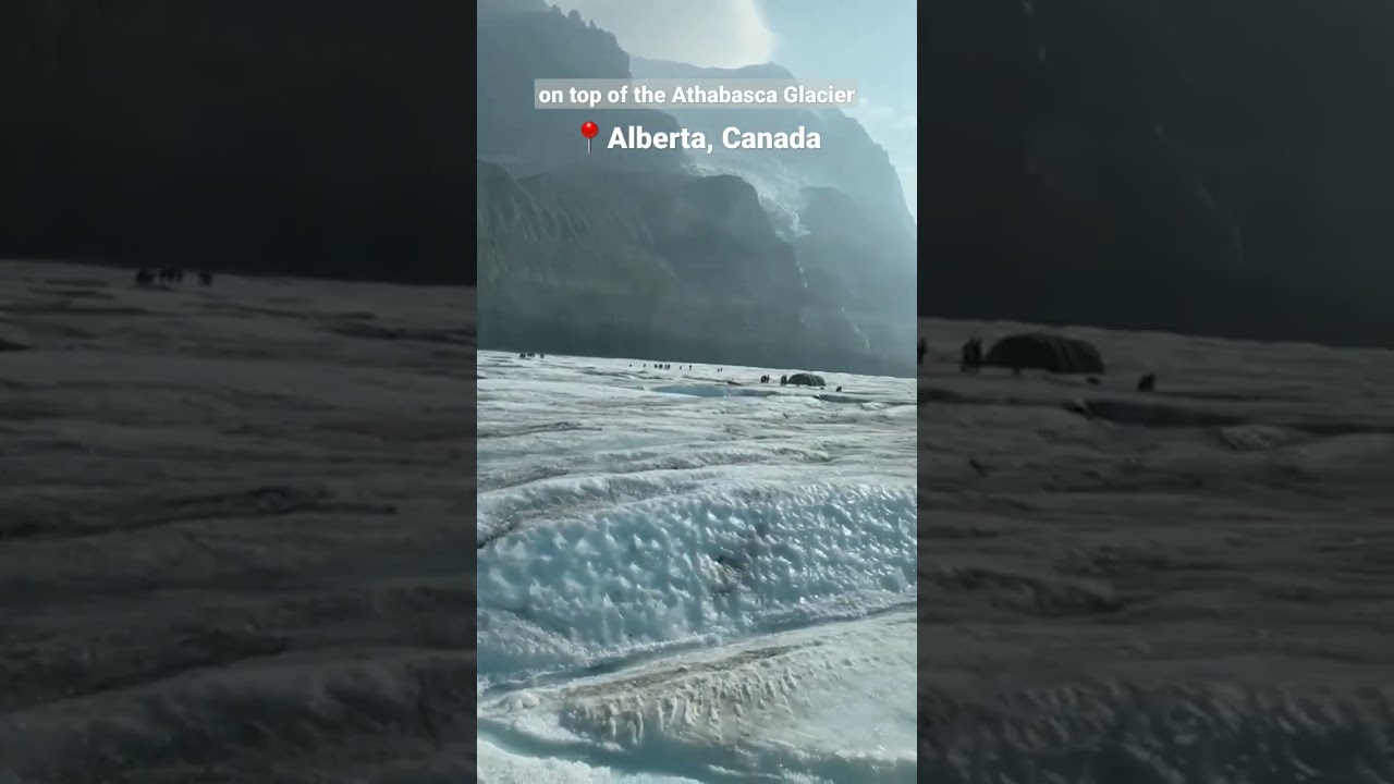 Athabasca Glacier in the Canadian Rockies. It started forming at the end of the last Ice Age