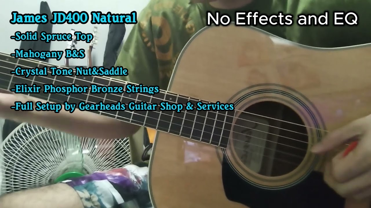 James Acoustic Guitar Testing - James JD400 & James JF350 - YouTube