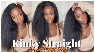 BEST HEADBAND WIG EVER! Affordable too! Natural Kinky Straight Wig ft LUVME HAIR | Ani and Nayy