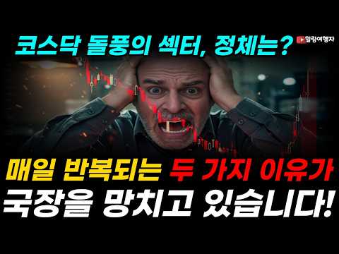 코스피 하락! 매일 반복되는 두 가지 이유가 국장을 망치고 있다! 하지만 코스닥을 멱살 잡고 끌어올리는 '이 섹터'의 정체는?!