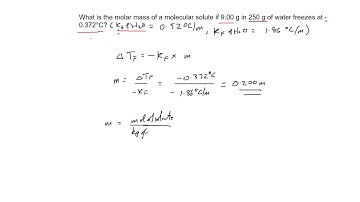 Molar mass calculation using freezing point depression data