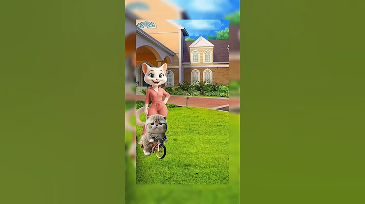 Video 9541841: fat cat, lazy cat, perfect kitten, kitten hunting, kitten mom, little kitten, funny cat