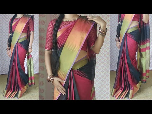 Self saree drapping for pregnant women #pregnancysaree #sareedrapetricks  #sareefolding 