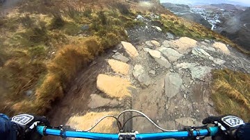 Antur stiniog double black run with crash