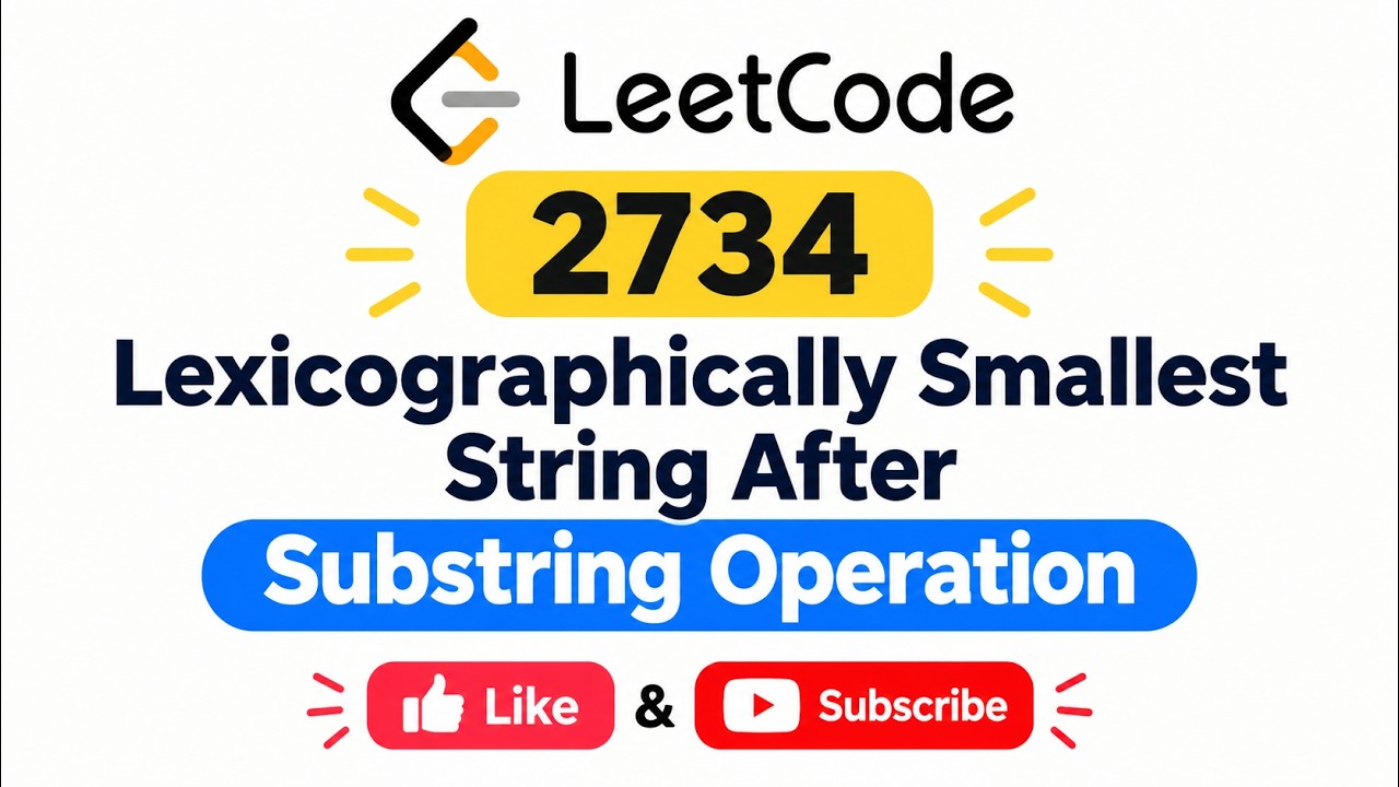 Leetcode 2734 Lexicographically Smallest String After Substring ...