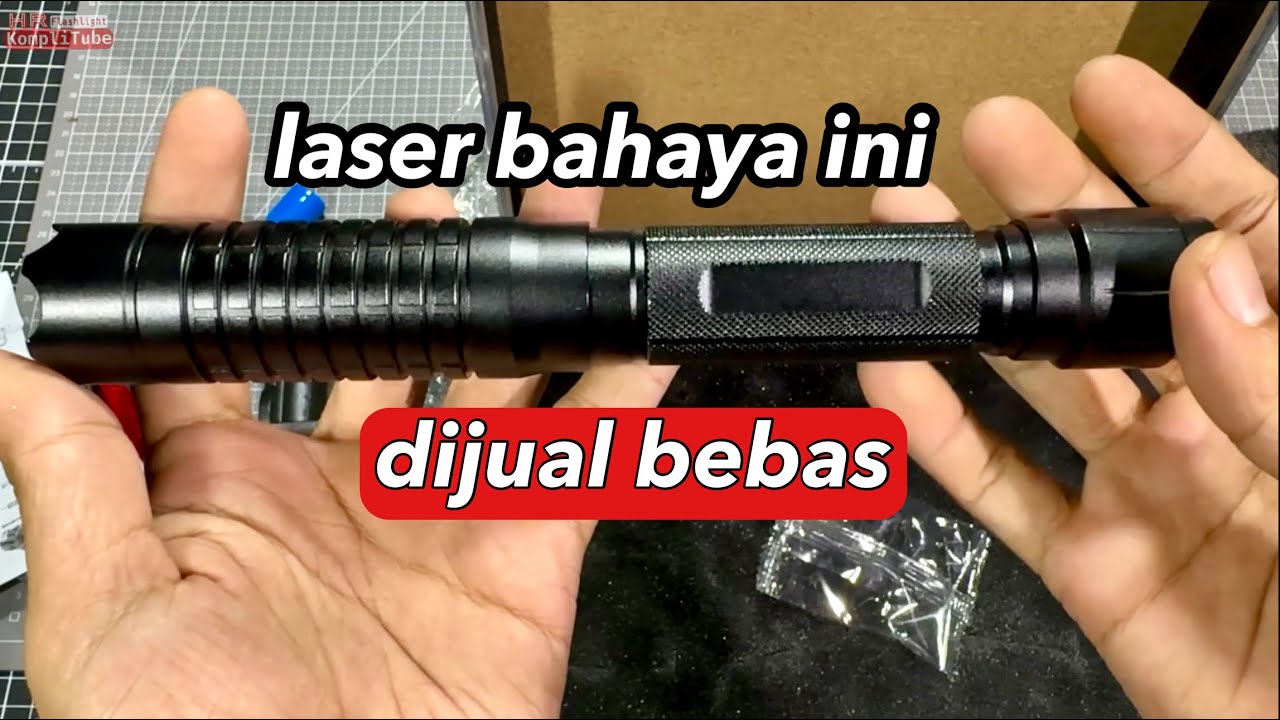 Uji Laser biru class 3 pakai 2 baterai harga 900 ribuan