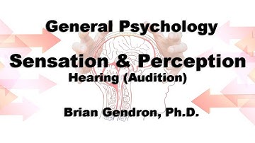 Sensation and Perception - Hearing (Audition)