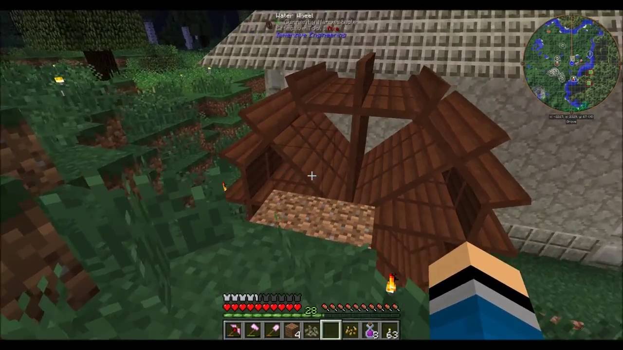 Expert Mode FTB Infinity Evolved - EP 5 Water Wheel - YouTube