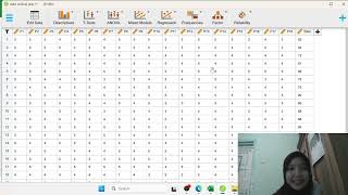 Tutorial uji reliability dan regresi menggunakan aplikasi JASP