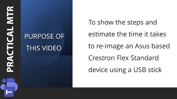 Re-image of a Crestron Flex system using USB stick. READ DESCRIPTION BEFORE VIEWING