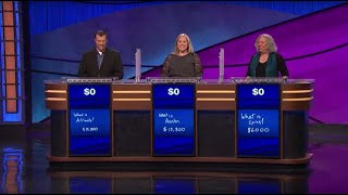 Final Jeopardy: Three-way ties, all zeroes \& single-players
