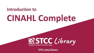 Introduction to CINAHL: Database for Nursing & Allied Health