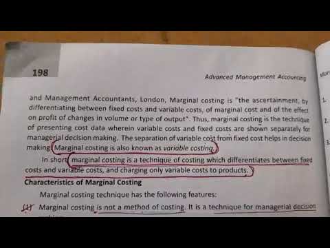 marginal costing|chapter5|advanced management accounting|1st sem Mcom