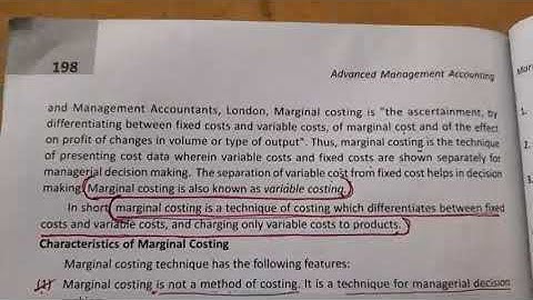 marginal costing|chapter5|advanced management accounting|1st sem Mcom
