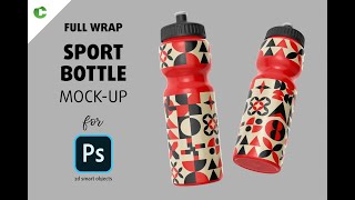 Sports water bottle mockup 1