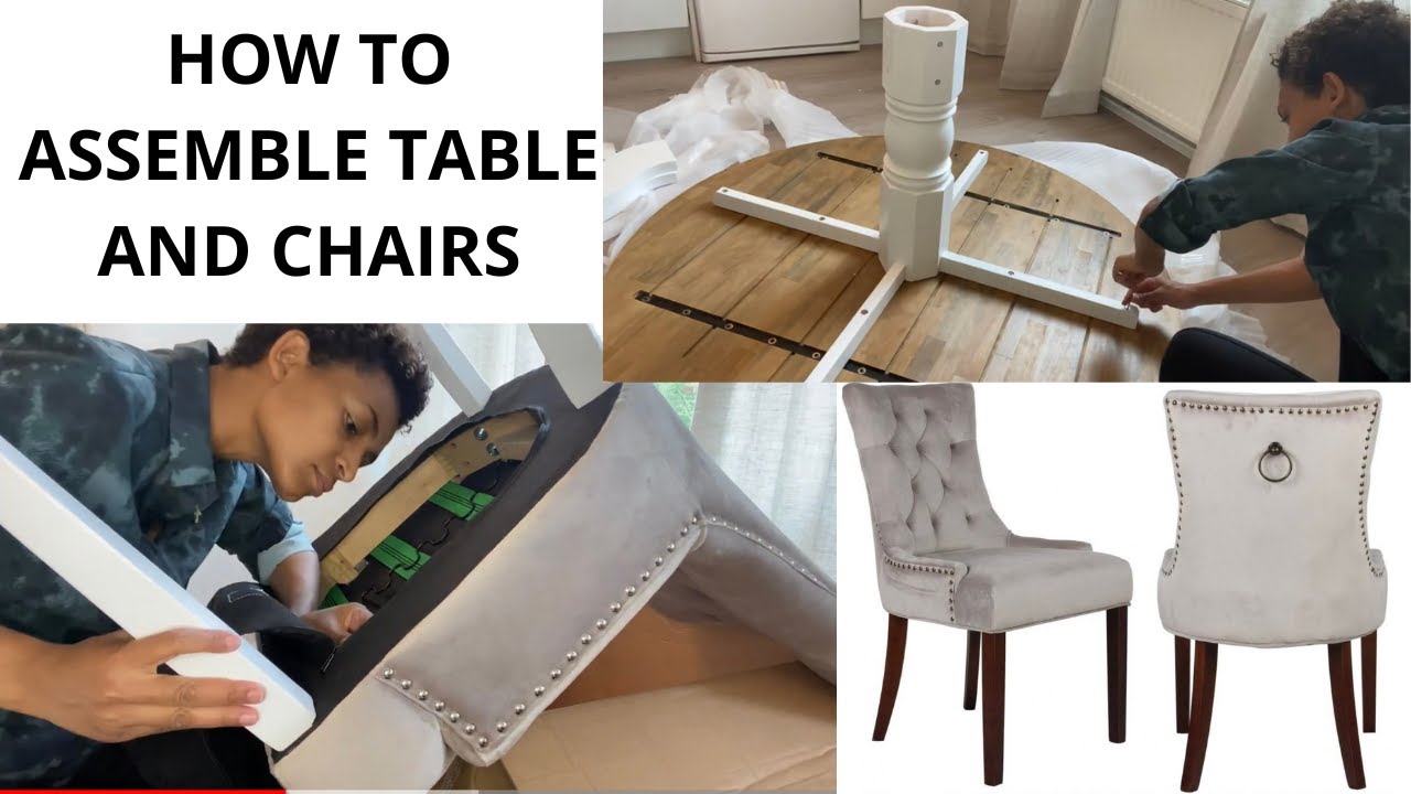 How to Assemble Table and Chairs assembling diningroom howtoassemble