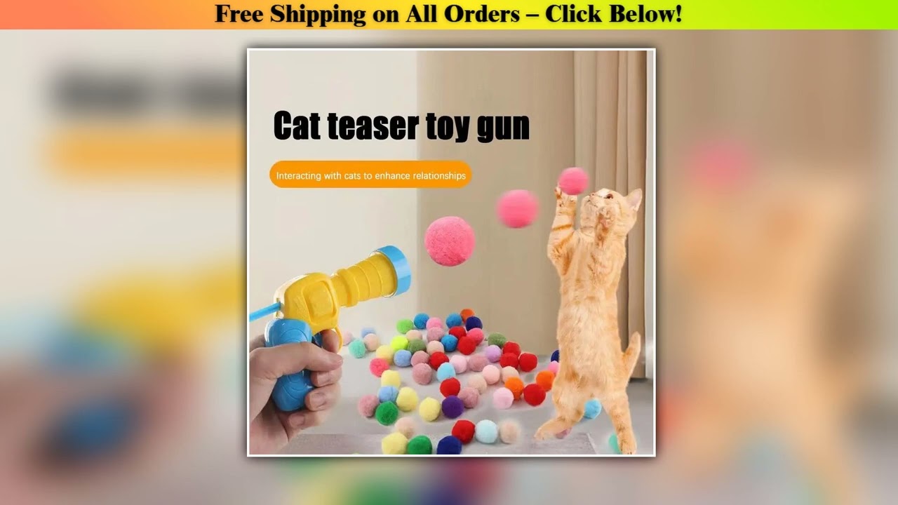 Cat Toys Interactive Launch Training Toy For Pet Kitten Creative Mini Shooting Gun Games Stretch Pl