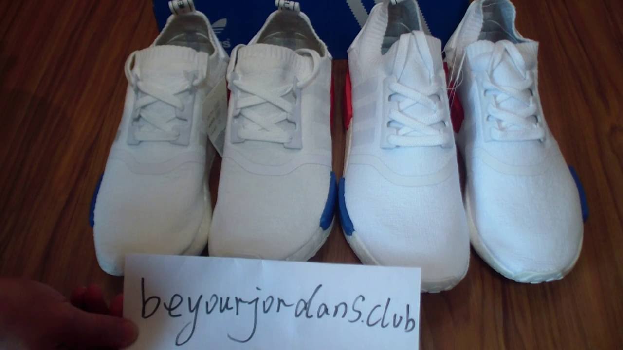 Best Version Adidas NMD Runner PK Boost White Red Blue from Beyourjordans.club