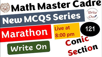 Math Master Cadre | Conic Section| Most Important MCQs |Ch-12 |New Classes #mastercadre