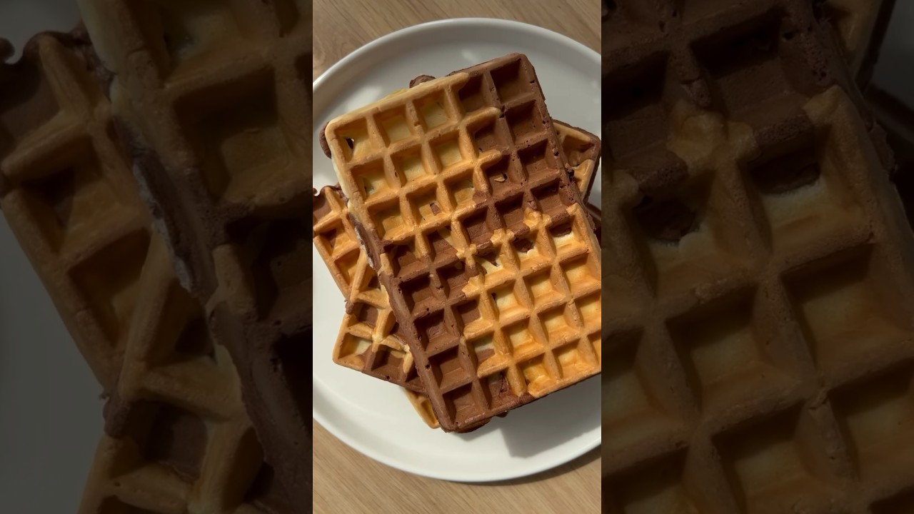 Recette de gaufres marbrées 🤩 Miam miam ! 🤤 