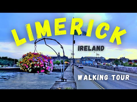 Limerick City. Ireland Walking Tour [Summer, 4K]