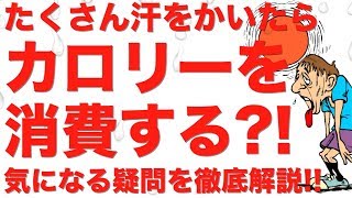 【ダイエット】汗をかいたら,その分"カロリー"を消費するの?! 気になる疑問を徹底解説!!