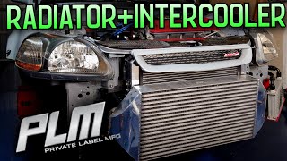 PLM Tucked Radiator + Backdoor Intercooler Install! Turbo Civic Project