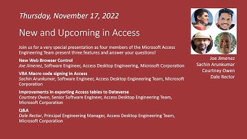 New and Upcoming in Access