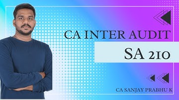 CA Inter | SA 210 | Agreeing the terms of Audit Engagement | Malayalam