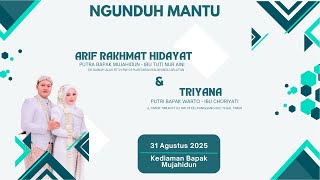LIVE STREAMING :: Ngunduh Mantu ARIF & TRIYANA  :: Minggu, 31 Agustus 2025