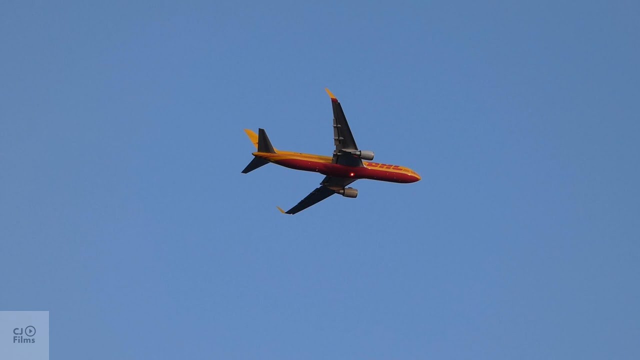 DHL Airways B767 catches the sunrise while banking on descent to Christchurch Airport 29 August 2024