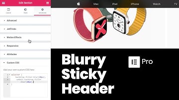 Blurry Sticky Header with Elementor Pro and Custom CSS | TemplateMonster