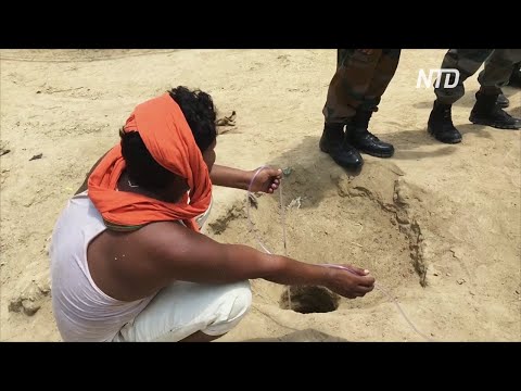 В Индии спасли ребёнка, провалившегося в глубокий колодец