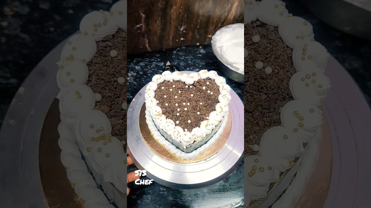 dark chocolate cake flax dark heart shape cake