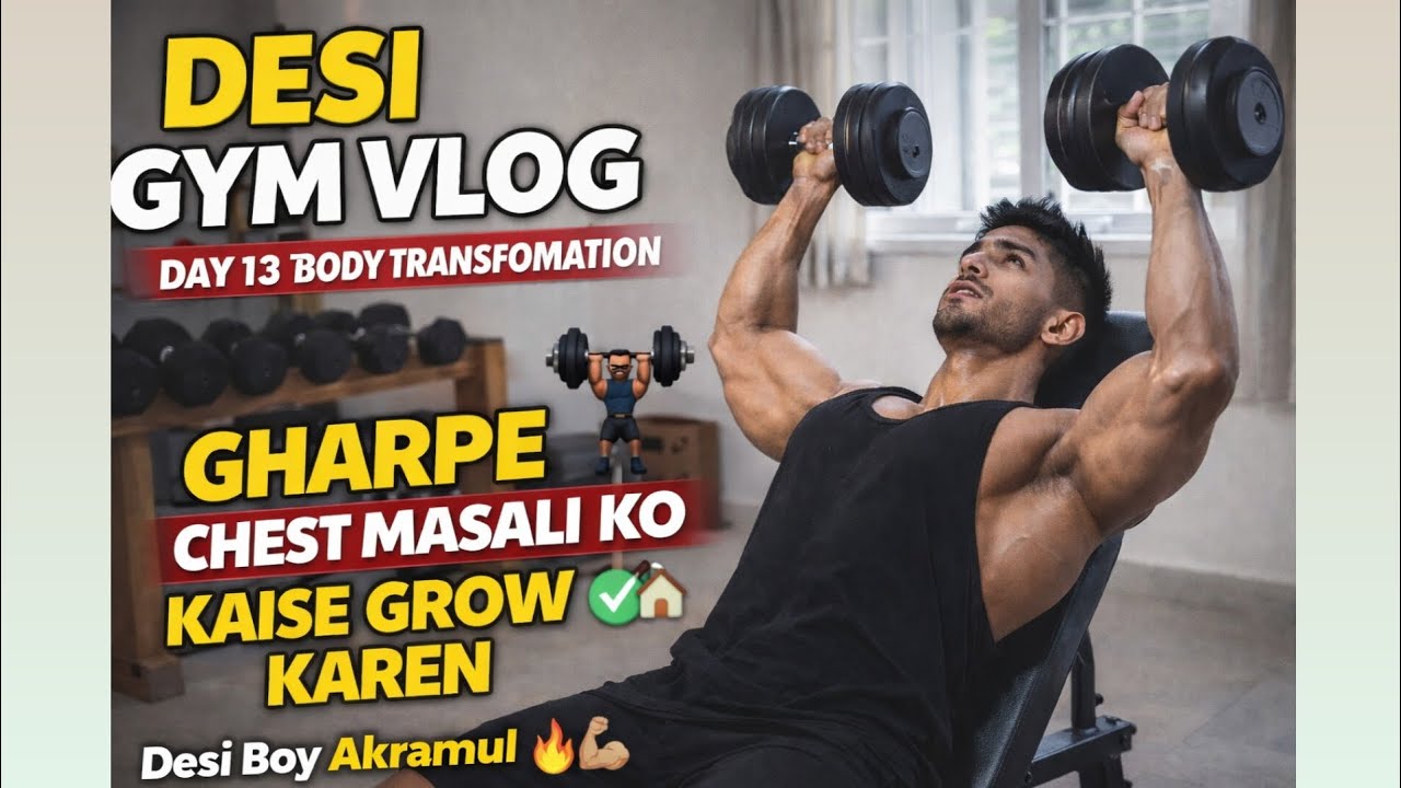 Day 13 Body Transformation 🔥 Full Chest Workout at Home | Sherf Ghar Pe Full Chest Workout 🏠💪 