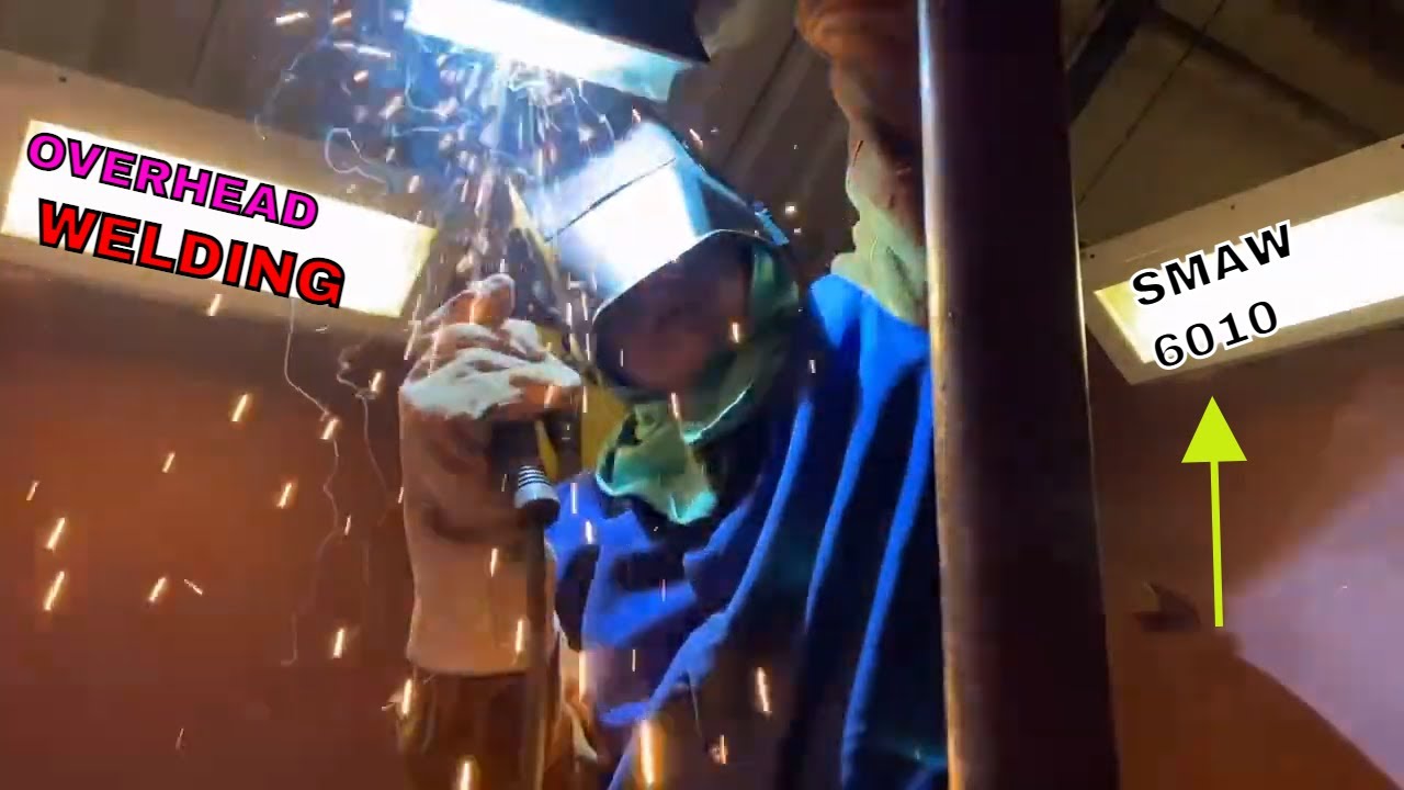 SMAW 4G 6010 overhead welding 6010 technique YouTube