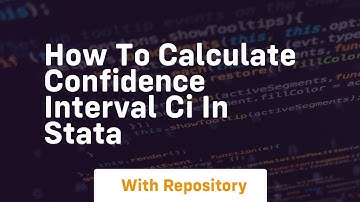 how to calculate confidence interval ci in stata