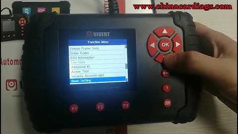 VIDENT iLink400 Full System scanner function menu