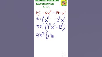16x⁵-144x³ Factorise class 8 NCERT Maths Factorization 14.2 sum iv