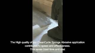 CleanCycle Sponge Abrasive Blast on Aluminium substrate