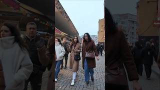 Evening Crowd Beşiktaş 4K Walking Bazaar Lights