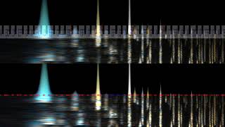 Example of ffmpeg's `showcqt' with basefreq, and endfreq (crop between A0 and C8)