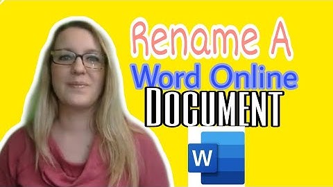 Rename a Word Online document