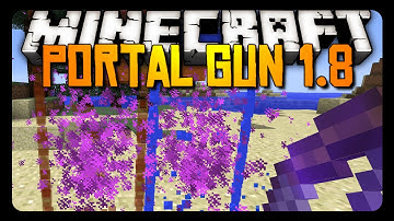 Minecraft: PORTAL GUNS w/ ONE COMMAND BLOCK! (1.8)