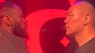 DEONTAY WILDER VS ZHILEI ZHANG FIRST OFFICIAL FACEOFF: COUNTERPUNCHED