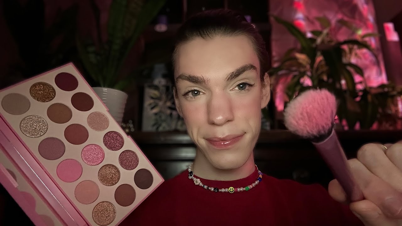 ASMR Doing Your Holiday Makeup ☃️ * close up personal attention * - YouTube