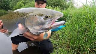 ( Massive FISH) Drags me around in a YAK |Summer STEELHEAD |