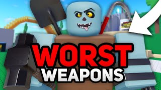 i Used the WORST WEAPONS in Combat Warriors.. (Roblox)