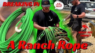 How To Break In A Poly Ranch Rope | 3:10 Ranch Ropes | Learn To Rope