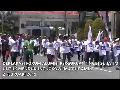 Alumni Perguruan Tinggi Dan Relawan Jawa Timur Dukung Jokowi - YouTube